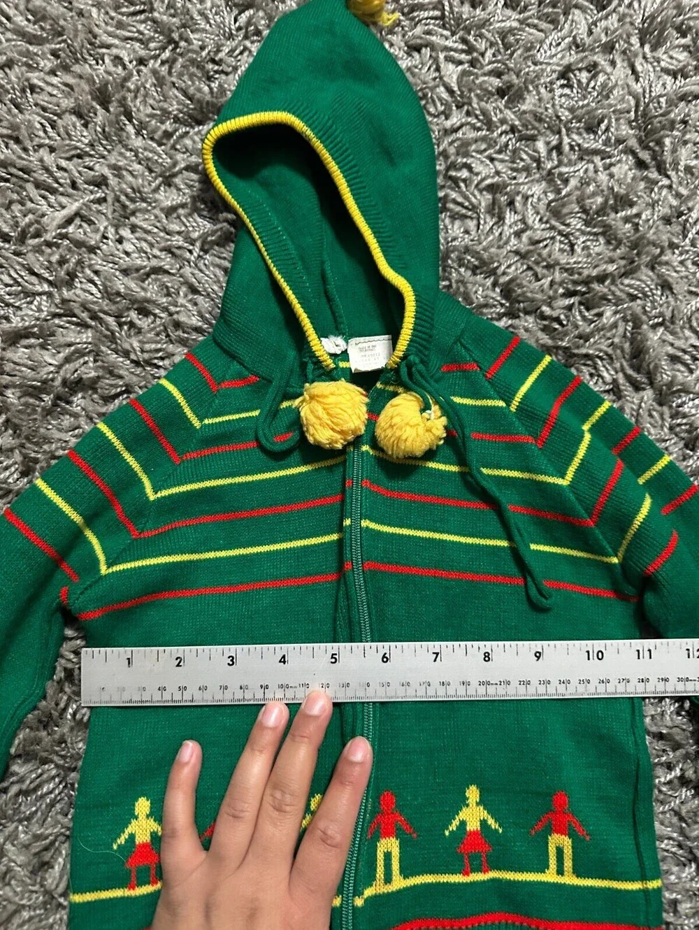 Vintage 70s Knit Baby Sweater Size 4T